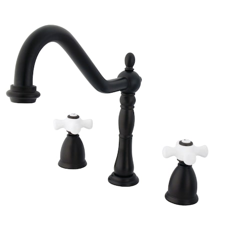 Kingston Brass Widespread Kitchen Faucet, Oil Rubbed Bronze KB1795PXLS